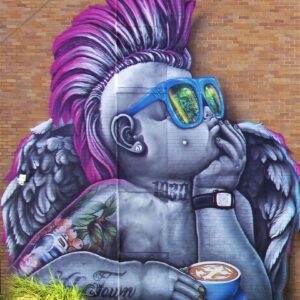 P 23 Mohawk Cherub Print